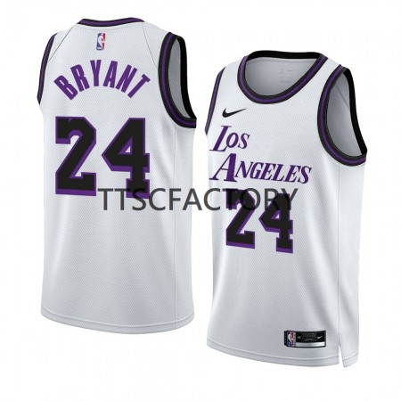Maillot Basket Los Angeles Lakers Kobe Bryant 24 Nike 2022-23 City Edition Blanc Swingman - Homme